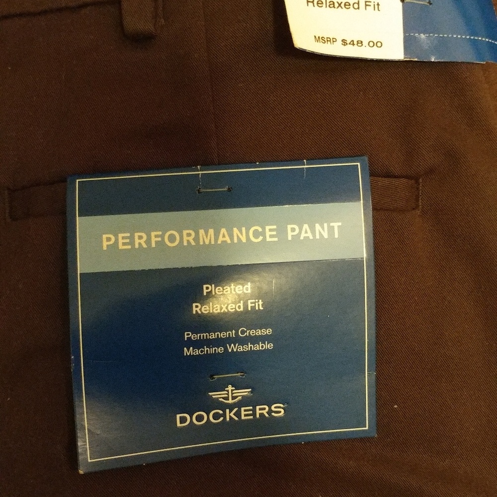 Men's Docker dark brown pants - Picture 2 of 5